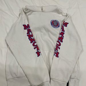 Mammoth white hoodie kids size large